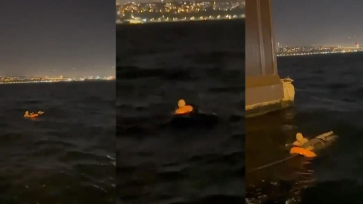 Karaköy'de vapurdaki yolcu denize düştü: Kurtarılma anları cep telefonuyla görüntülendi