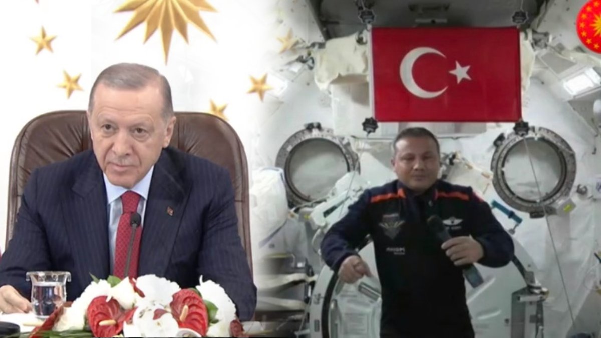 Erdoğan ilk Türk astronot Alper Gezeravcı ile bağlantı kurdu