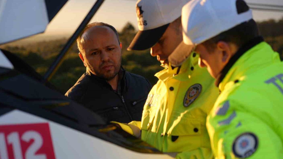 Emniyet şeridine giren sürücü cezadan böyle kaçmak istedi: Kuran-ı Kerim üzerine yemin eder misin?