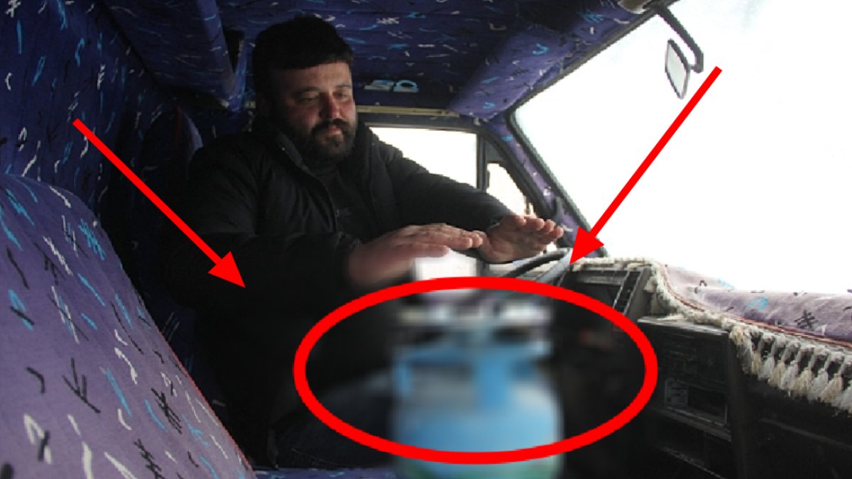 Kamyonetinin kliması bozuldu, yaptığı sistemle daha iyisini buldu! Soğuk havaya çözümü şok etti