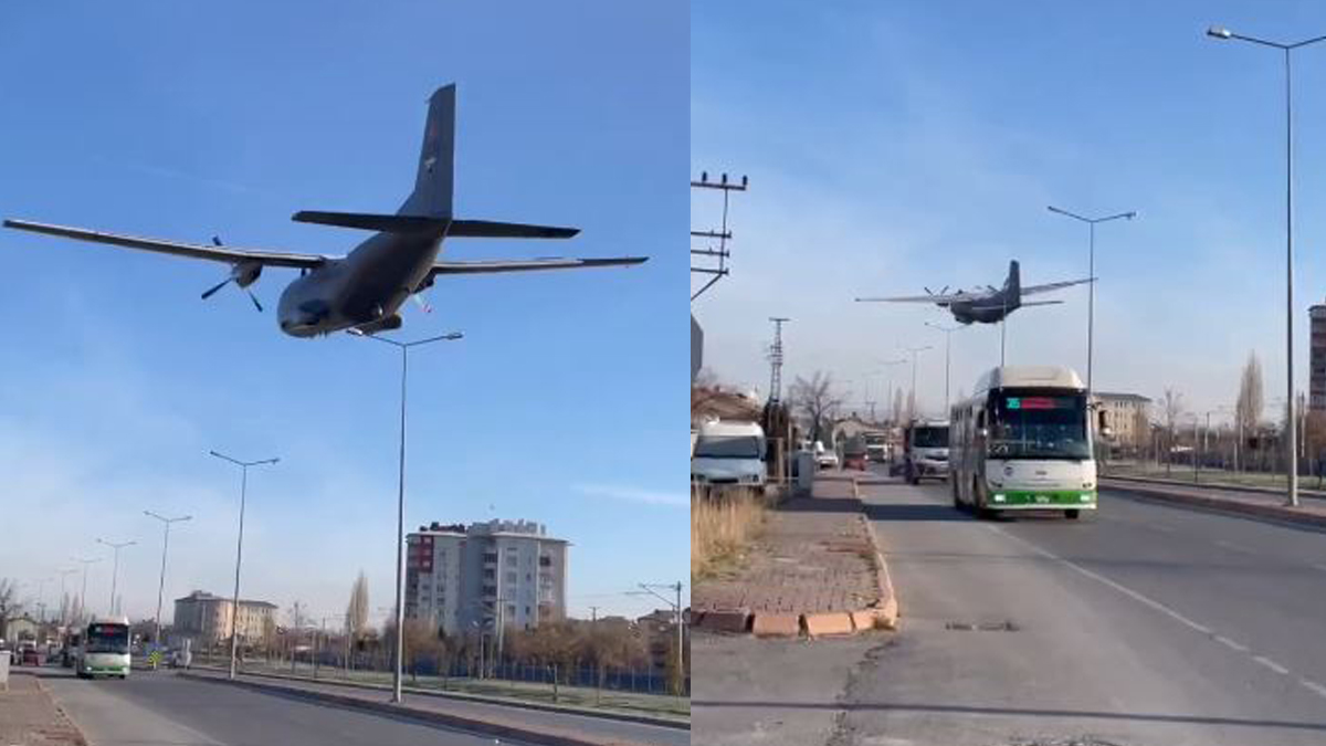Havada panik anları: Kayseri'de askeri eğitim uçağı acil iniş yaptı