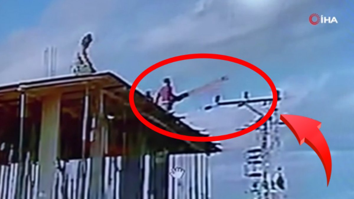 Elektrik akımına kapıldı! Talihsiz işçi hayatını kaybetti: O anlar kamerada