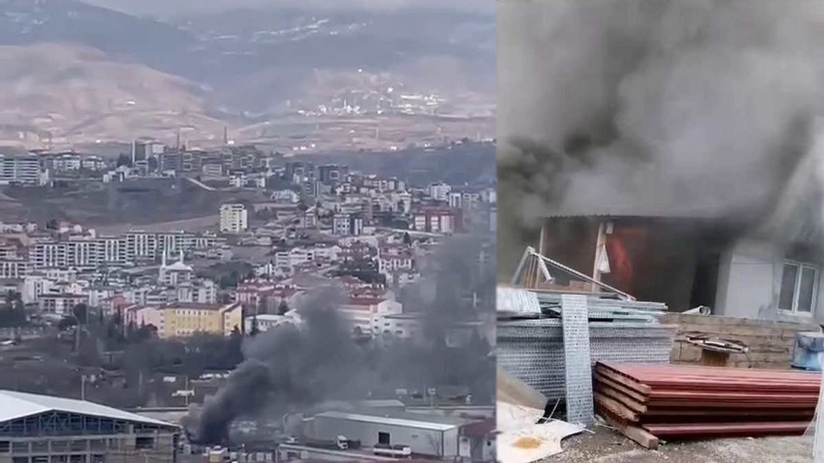 Spor salonu inşaatında yangın ve patlama: Yaralılar var