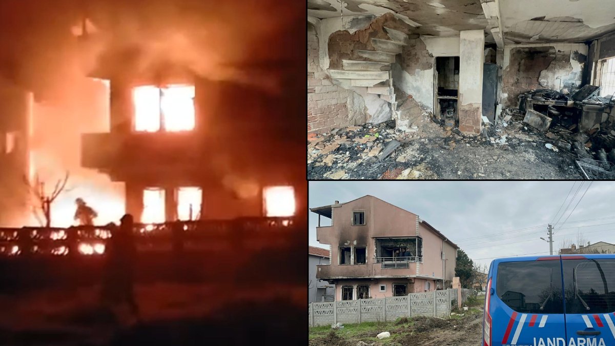 Tekirdağ'da 3 katlı ev küle döndü: 1 ölü, 2 yaralı