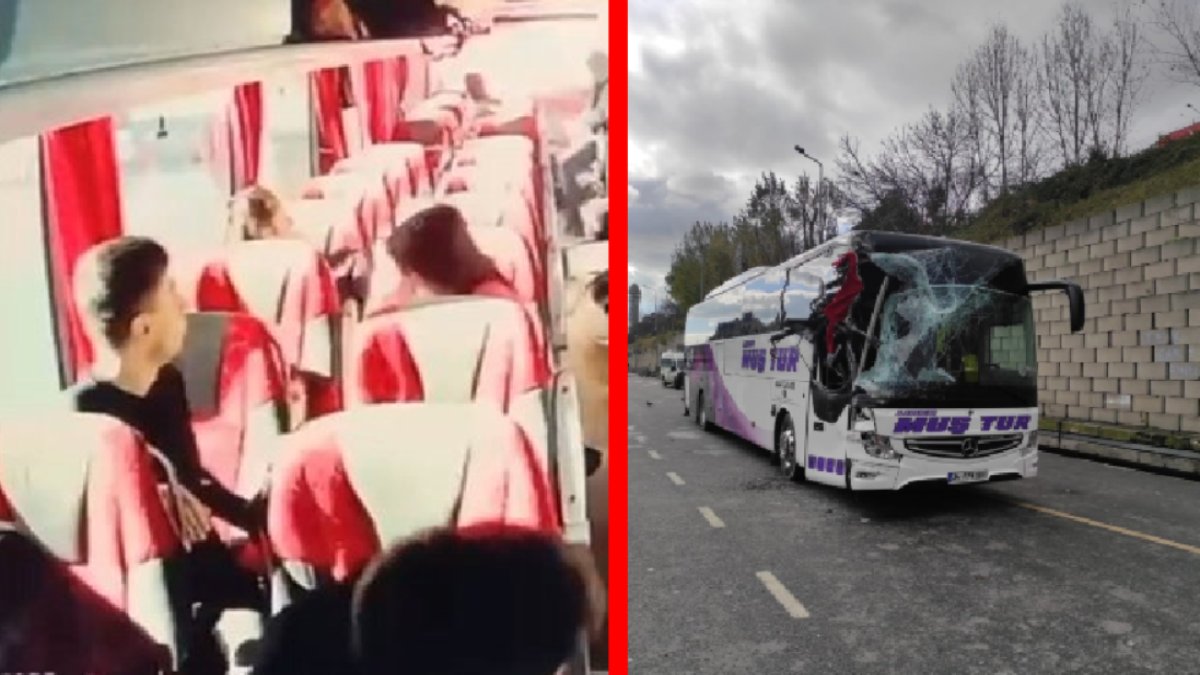 İstanbul'un en büyük otogarında kaza! İki otobüs böyle çarpıştı: Kaza anı kamerada