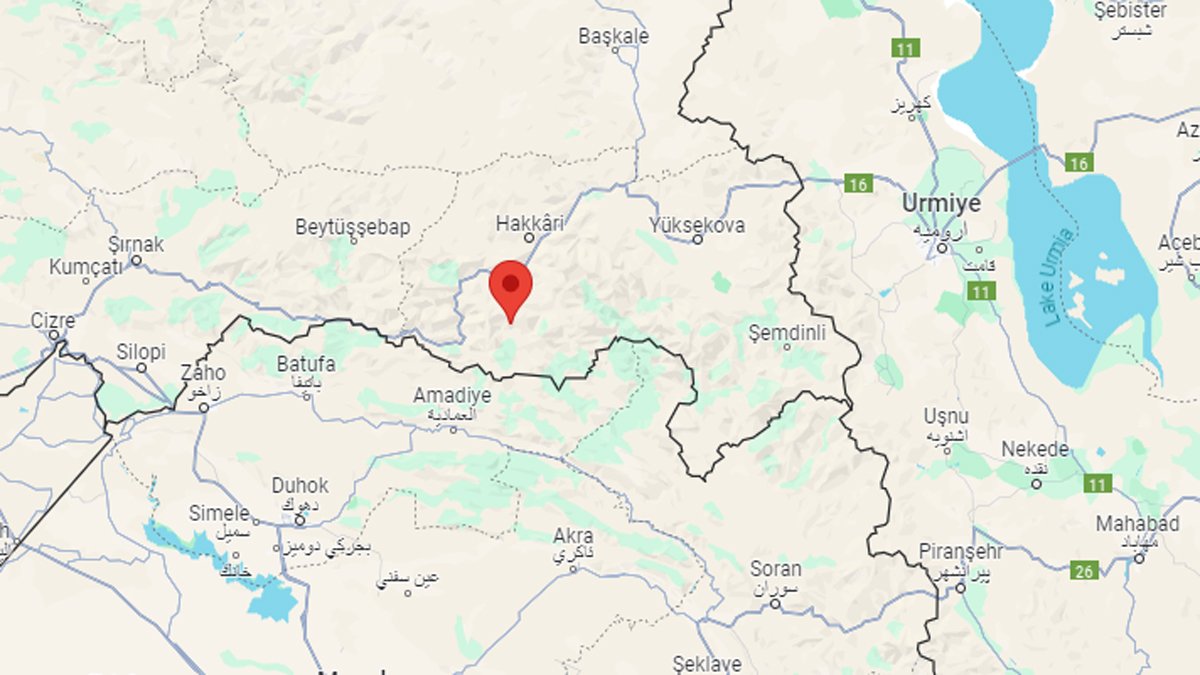 Hakkari'de 4.3 büyüklüğünde deprem | Son depremler