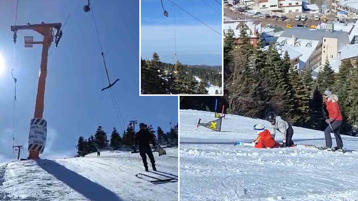 Uludağ'da faciaya ramak kala... Telesiyejin telleri koptu!