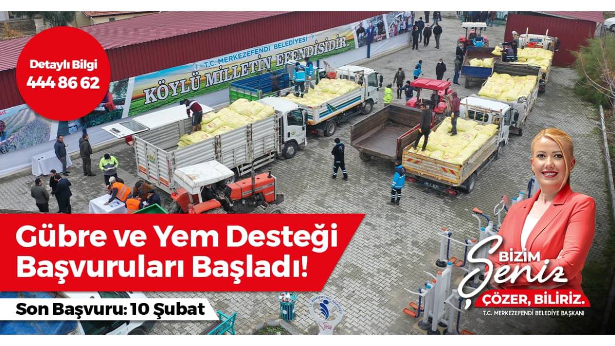 Merkezefendi Belediyesinin sağladığı süt ve yem desteği başvuruları başladı