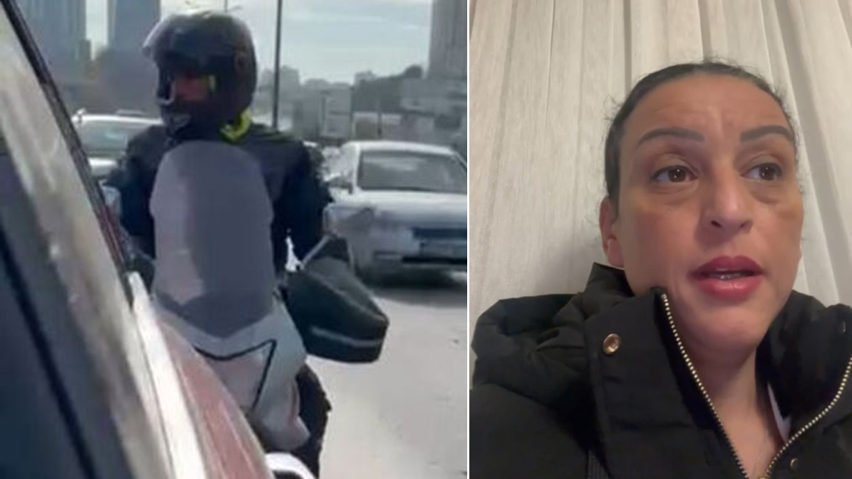 Trafikte maganda dehşeti! Küfürler savurdu, tükürdü, aracı tekmeledi