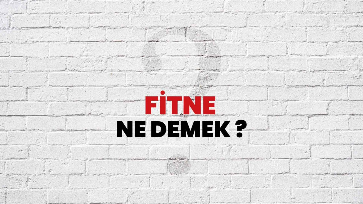 Fitne Ne Demek?