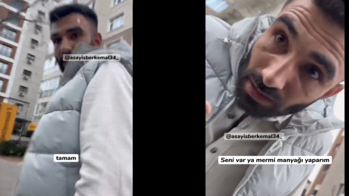 Yaya geçidinde yol verdi diye tehdit etti! 'Seni mermi manyağı yaparım'