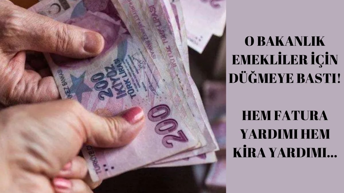 Bakanlık emekli vatandaşlar için düğmeye bastı! Artık rahat bir nefes alacaklar: Hem faturalarda indirim hem kira yardımı…