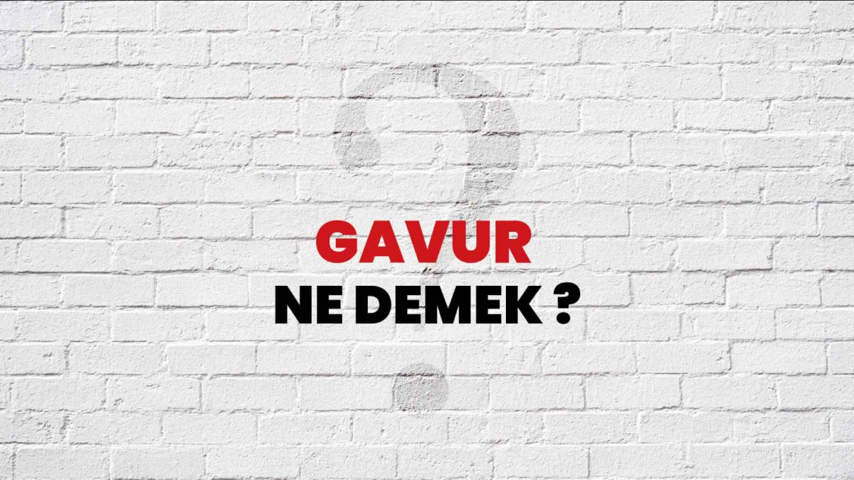 Gavur Ne Demek?