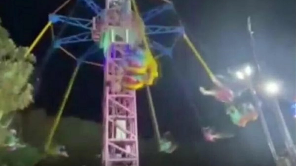 Irak'ta lunaparkta kaza! Dönen salıncak yere çakıldı