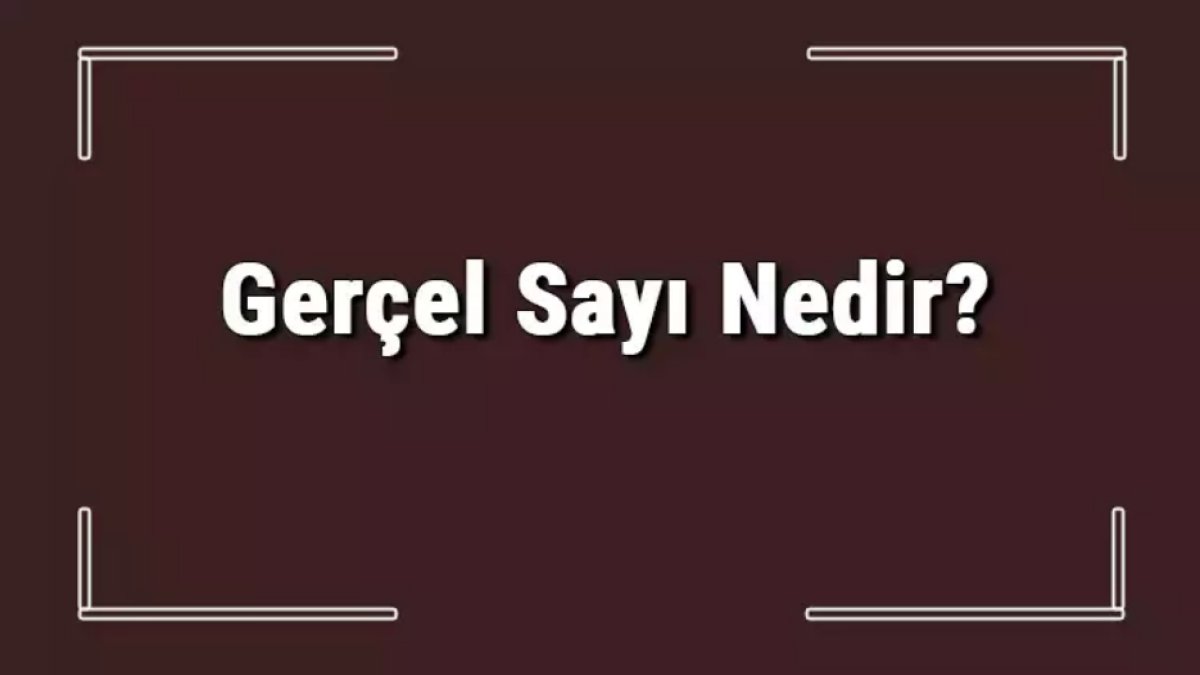 Gerçel Sayı Nedir?