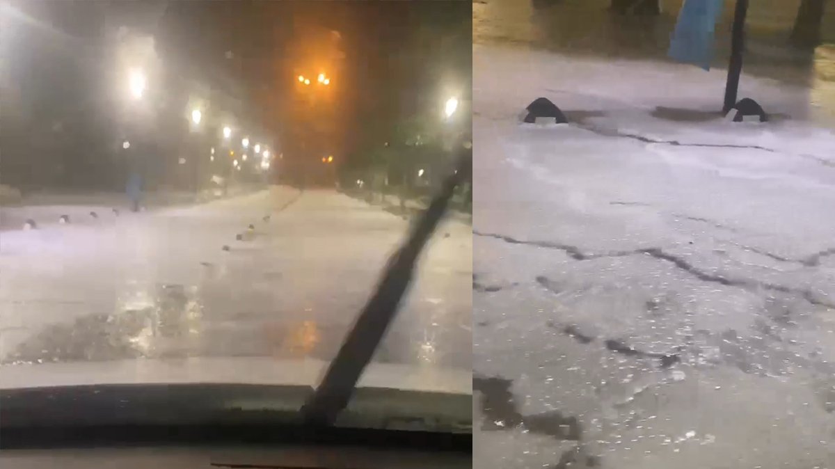 Tatil cenneti beyaza büründü