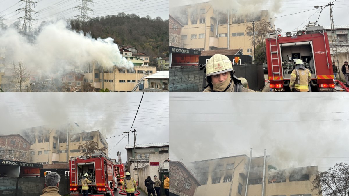 Beykoz'daki kibrit fabrikasında yangın