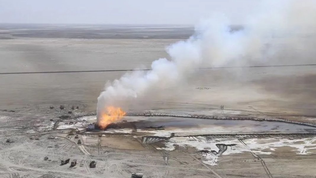 Kazakistan'da büyük metan gazı sızıntısı ortaya çıktı