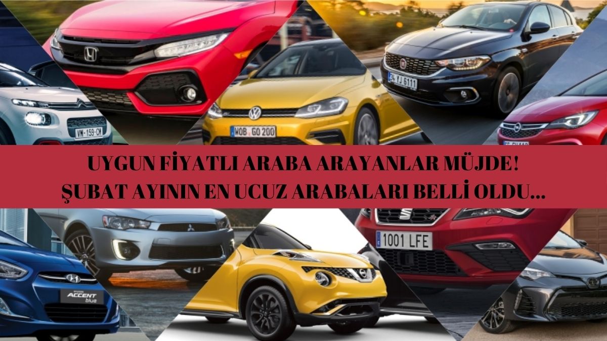 Şubat ayının en ucuz otomobilleri belli oldu! Bu fiyatlar ayağınızı yerden kesecek... Şubat 2024 otomobil fiyatları