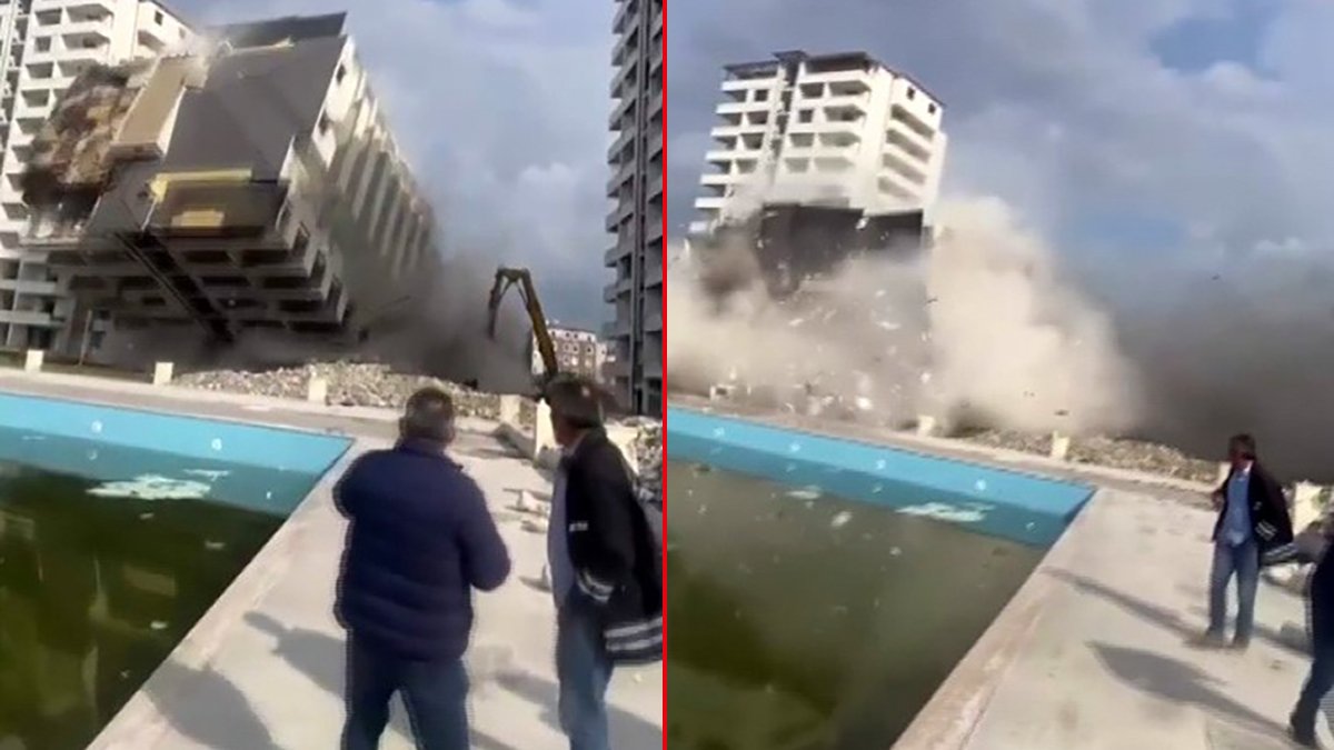 13 katlı bina saniyeler içerisinde yerle bir oldu! Panik anları kamerada