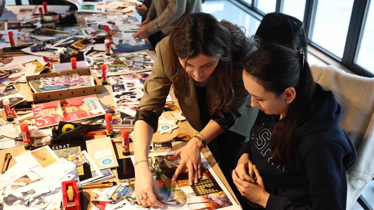 Kolaj ile zihin haritası yaptılar