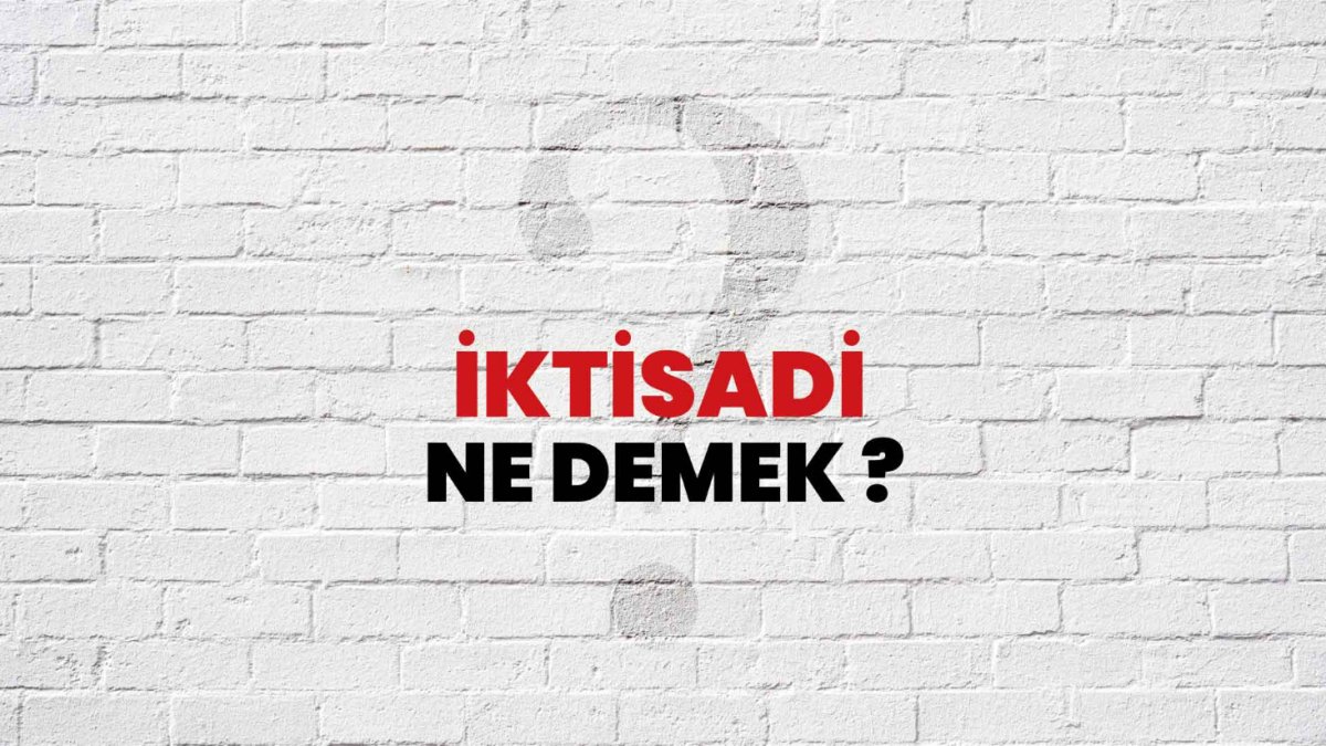 İktisadi Ne Demek?