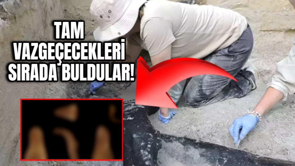 Arkeolog tam yorulduğu anda kazmaya çarptı, terini silip toprağa baktığında gözleri büyüdü, eğilip kazmaya başladı, 4000 yıl...