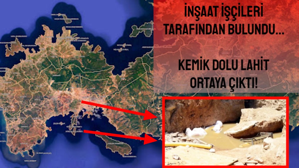 İnşaatta çalışan işçiler define buldu! Yarısına kadar su ve kemiğe batmıştı: Lahitin kapağı vinçle açan arkeologlar içinde...