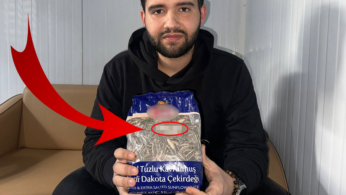 Çekirdek paketinden çıkan cisim 'YUH' dedirtti! Müşteri, firmaya dava açacak