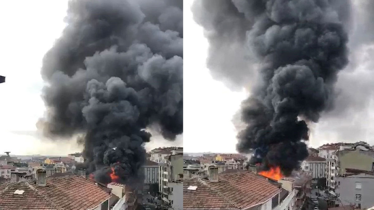 Gaziosmanpaşa'da yangın paniği: Patlama sesleri duyuldu