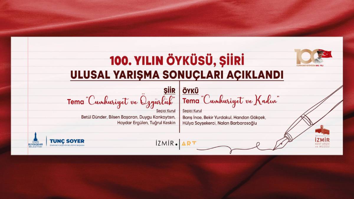"100. Yılın Öyküsü, Şiiri” yarışması sonuçlandı
