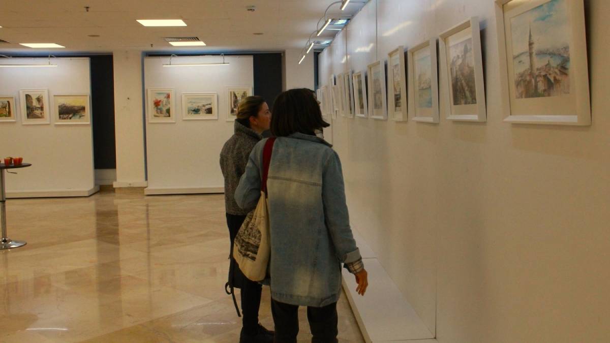 ‘Paletimin Renkleri’ sulu boya sergisi açıldı