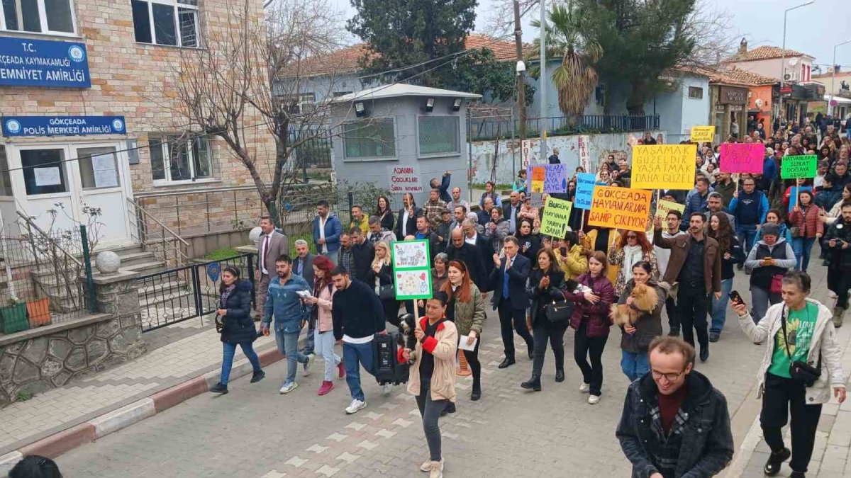 Çanakkale'de hayvanseverlerden protesto! 'Hayvana, doğaya, yeryüzüne özgürlük' pankartları yükseldi