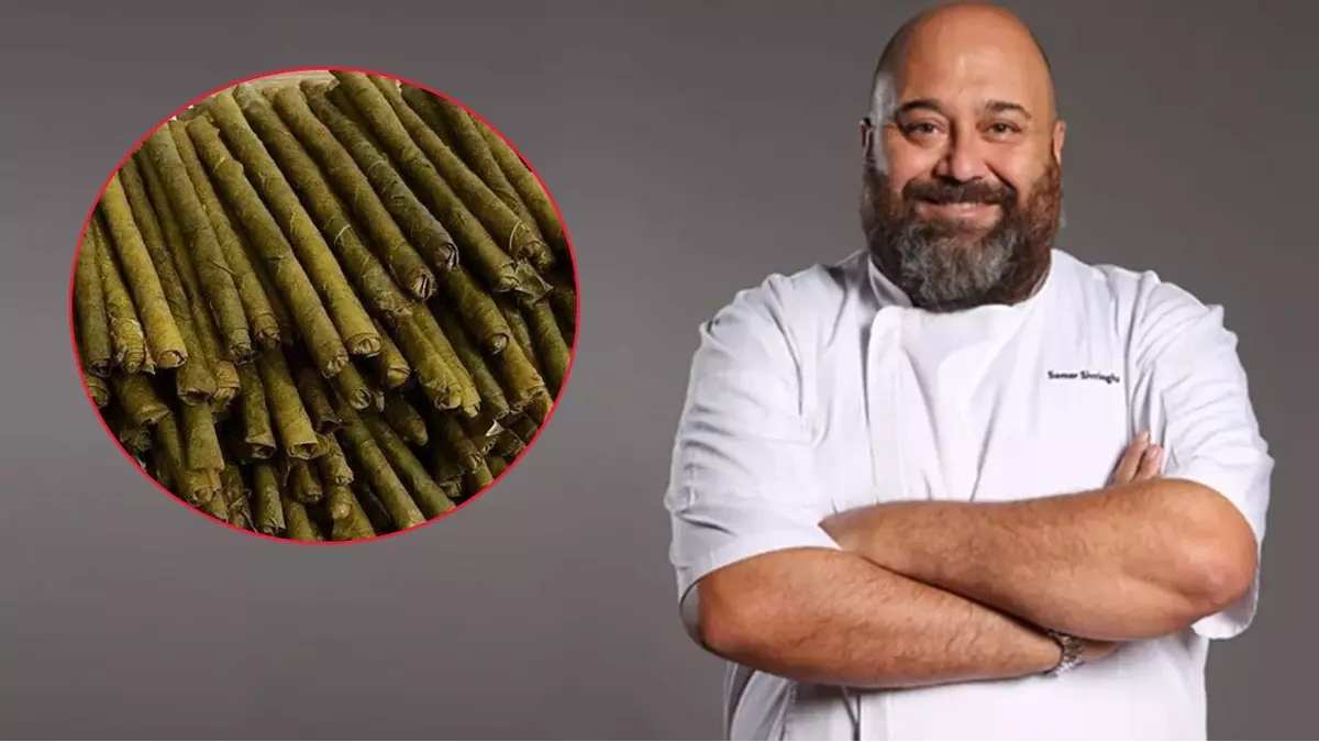 Somer Şef’in özel lezzeti! Kiraz yaprağı sarması tarifi... Hem de özel sosuyla