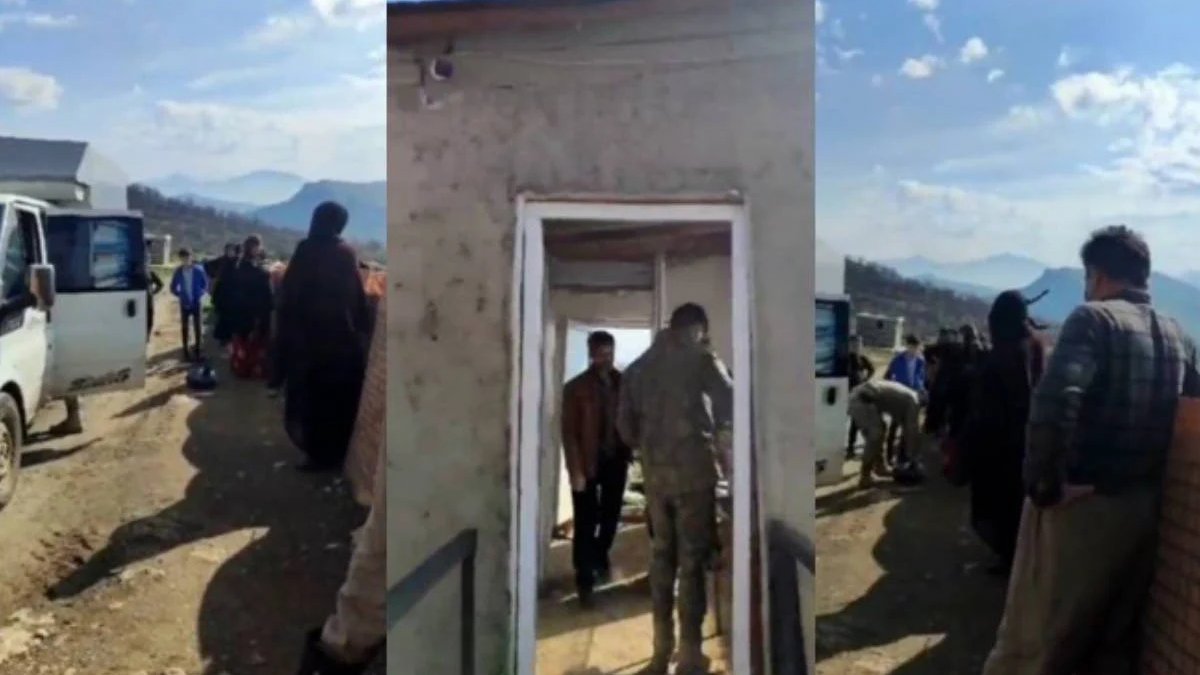 Köy girişine X-ray cihazı koyuldu