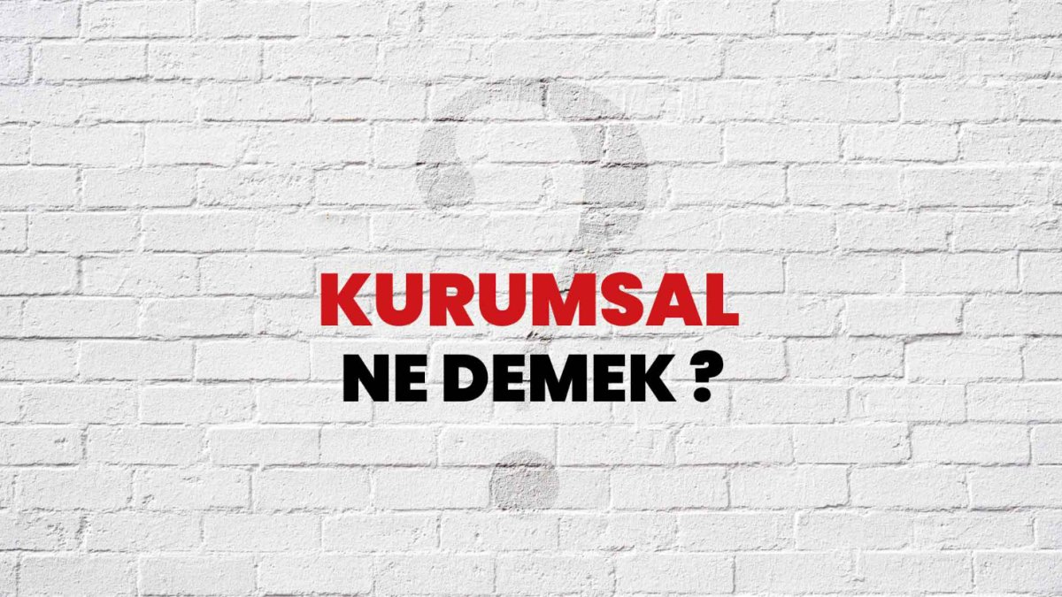 Kurumsal Ne Demek?