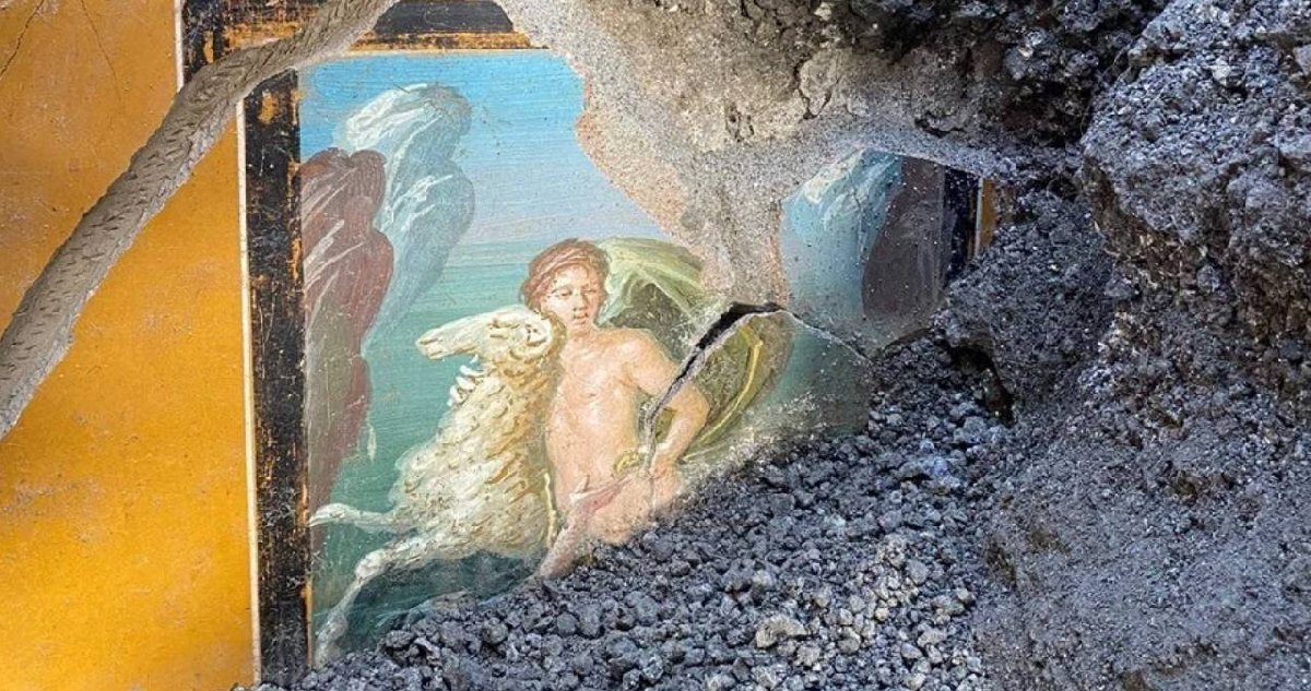 Yunan mitolojisinin 'ikizleri' Pompeii'de: 2 bin yıllık duvar resmi bulundu