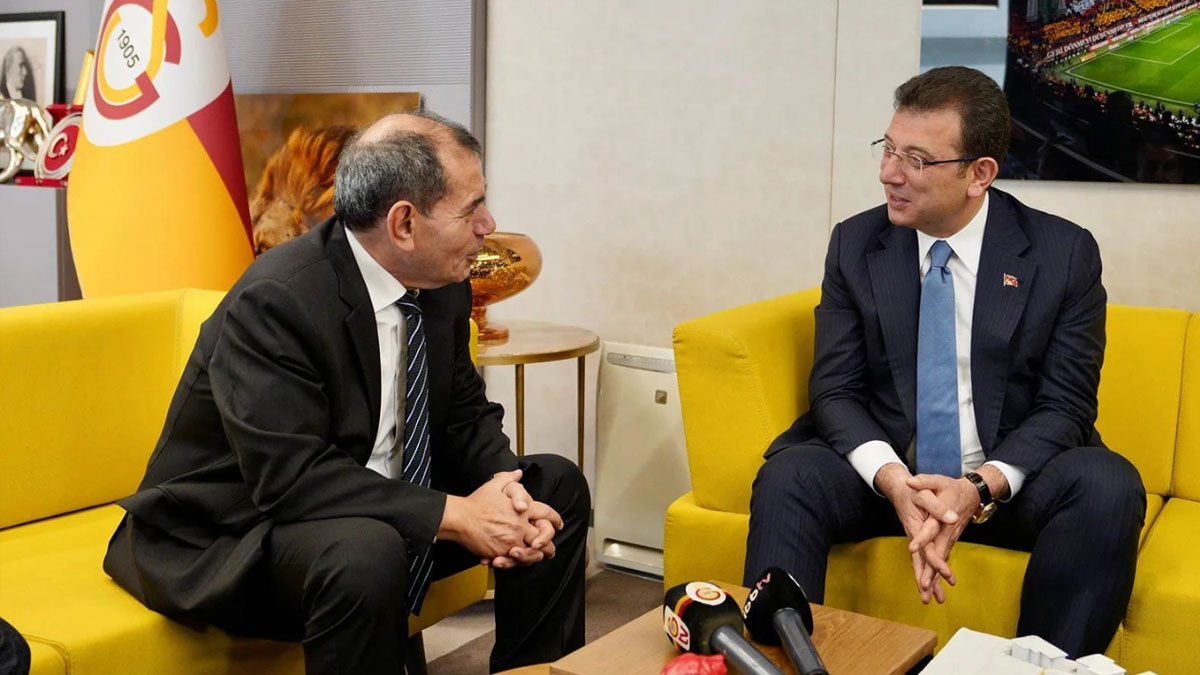 İmamoğlu'ndan Galatasaray Başkanı Dursun Özbek'e ziyaret