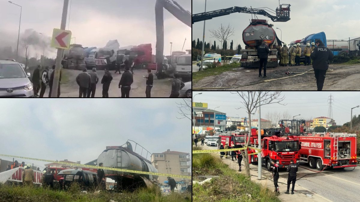 Ataşehir'de akaryakıt tankerinde patlama: Ölü ve yaralılar var