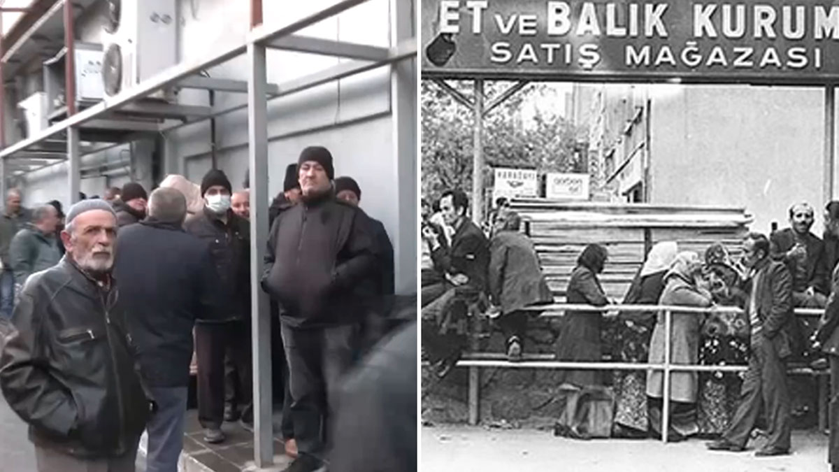 50 yıl sonra aynı manzara! Ankara'da 'ucuz et' kuyruğu