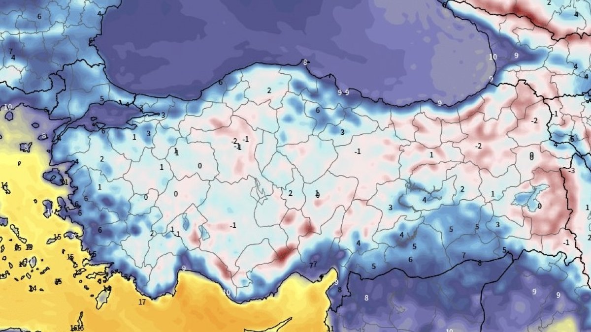 Türkiye’nin bir tarafı tir tir titreyecek bir tarafı ısınacak! Perşembe sabahına hazır olun
