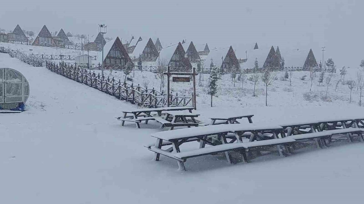 Mart ayında her yer bembeyaz oldu! Kışın yağmayan kar şimdi yağdı: Her yer kartpostallık manzaralara dönüştü