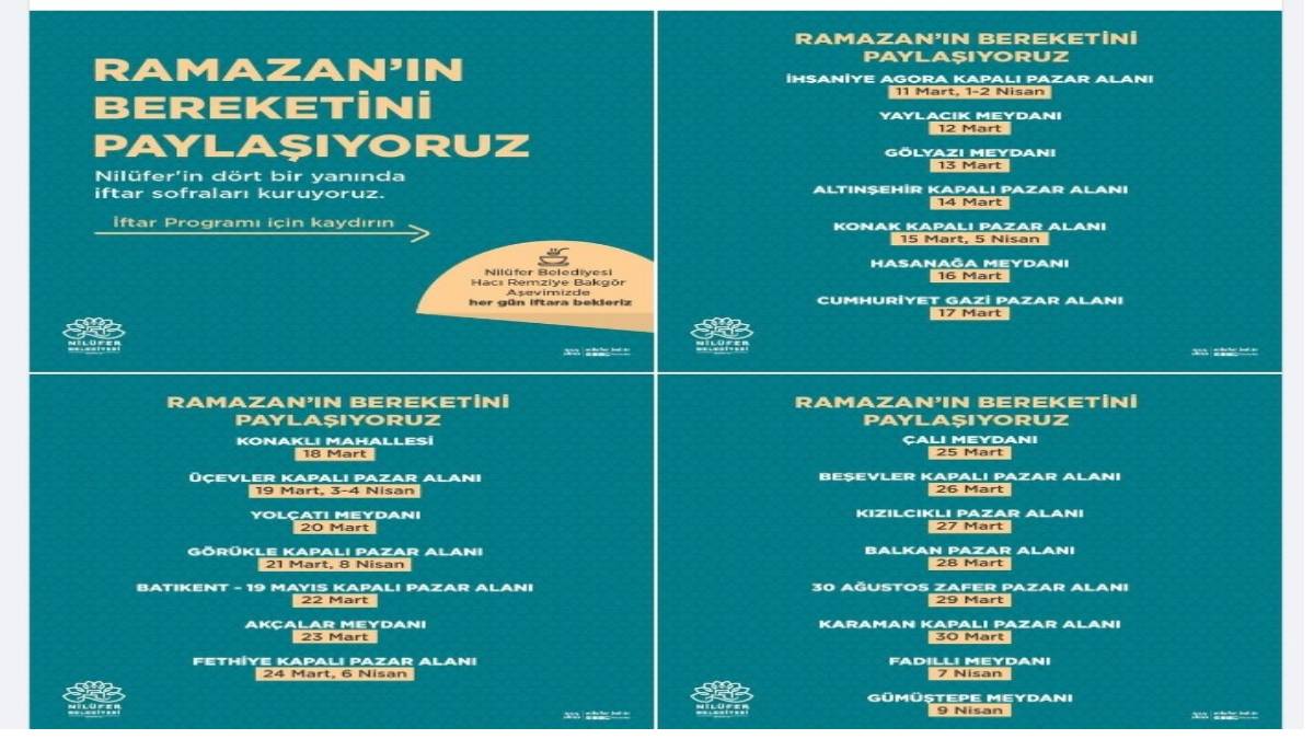 Nilüferliler Ramazan’da iftar sofralarında buluşacak