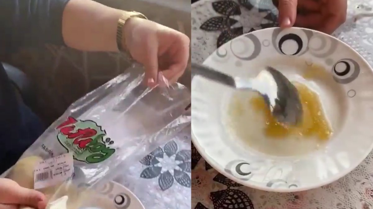 Marketten aldığınız ürünlere dikkat edin! İrmik diye ne yemişiz: İrmiğin üzerine su döktü ve irmik bir anda...