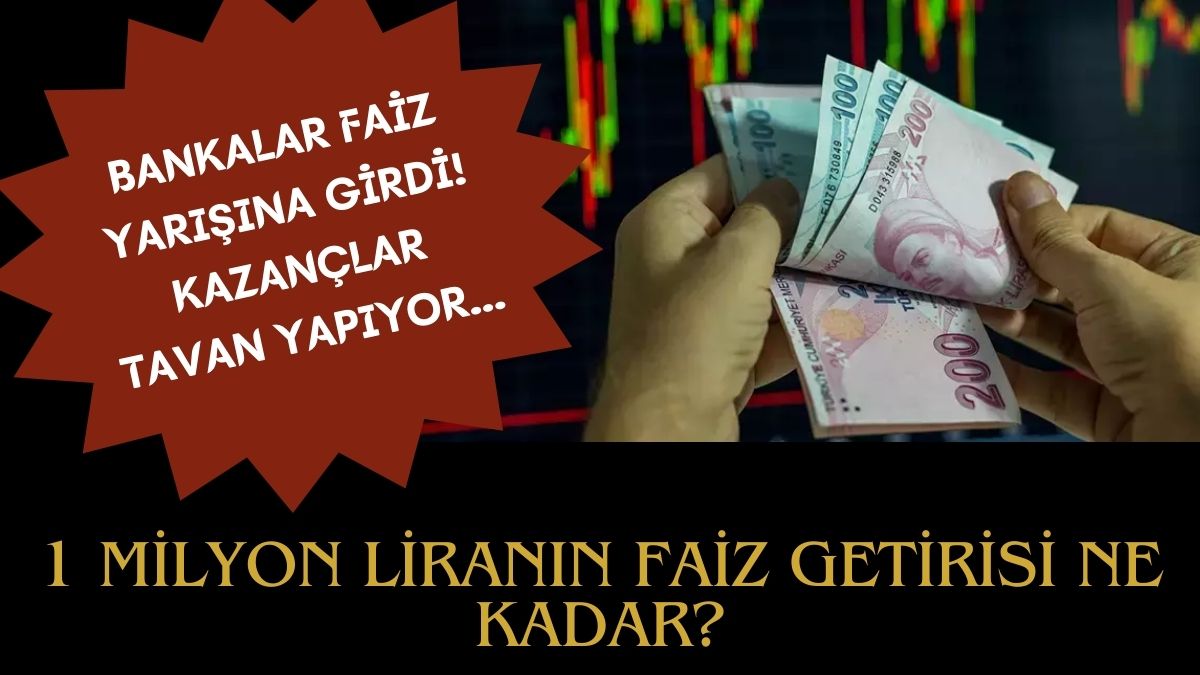 Faiz cinneti: Bankalar yarışıyor, kazançlar tavan yapıyor! İşte banka banka 1 milyon liranın getirisi