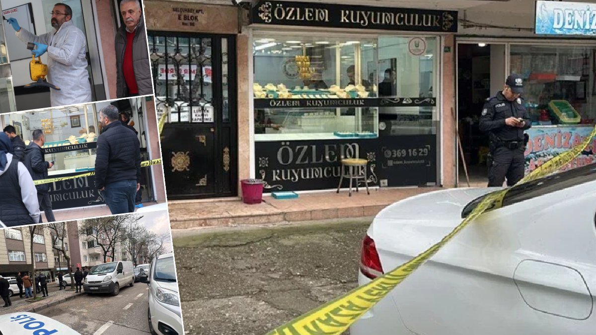 Güpegündüz kuyumcuyu soydular: 1 dakikada 3,5 milyonluk vurgun!