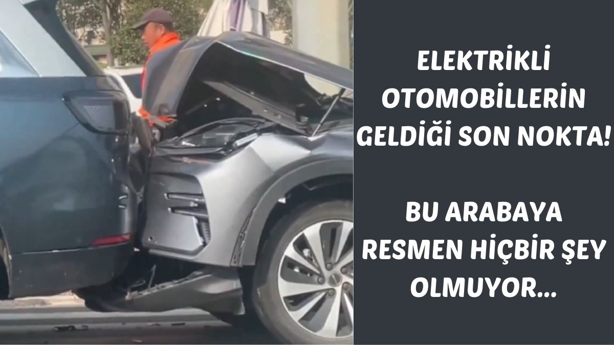 Bu arabaya hiçbir şey olmuyor! Tek parça şasi mucizesi: Arkadan çarpan araba pert oldu