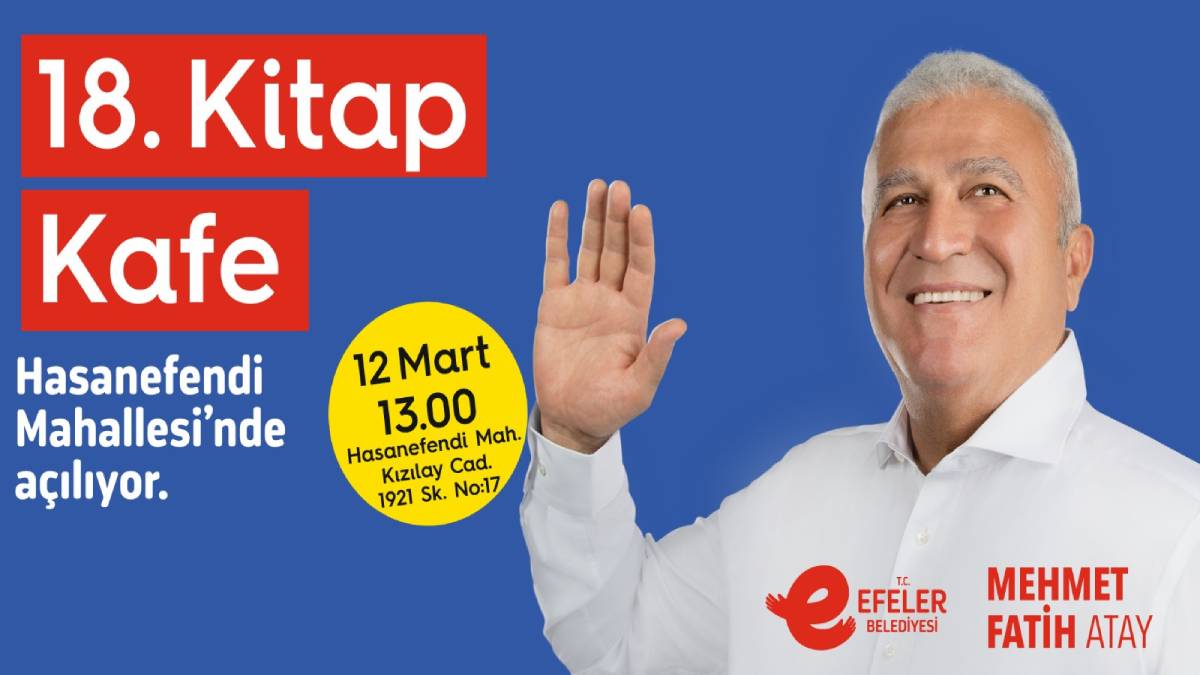 Efeler’e 18’inci Kitap Kafe geliyor