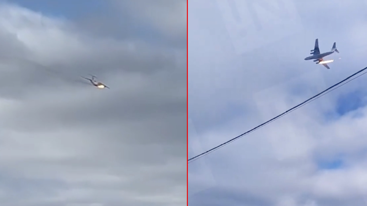 Rus ordusuna ait uçak düştü