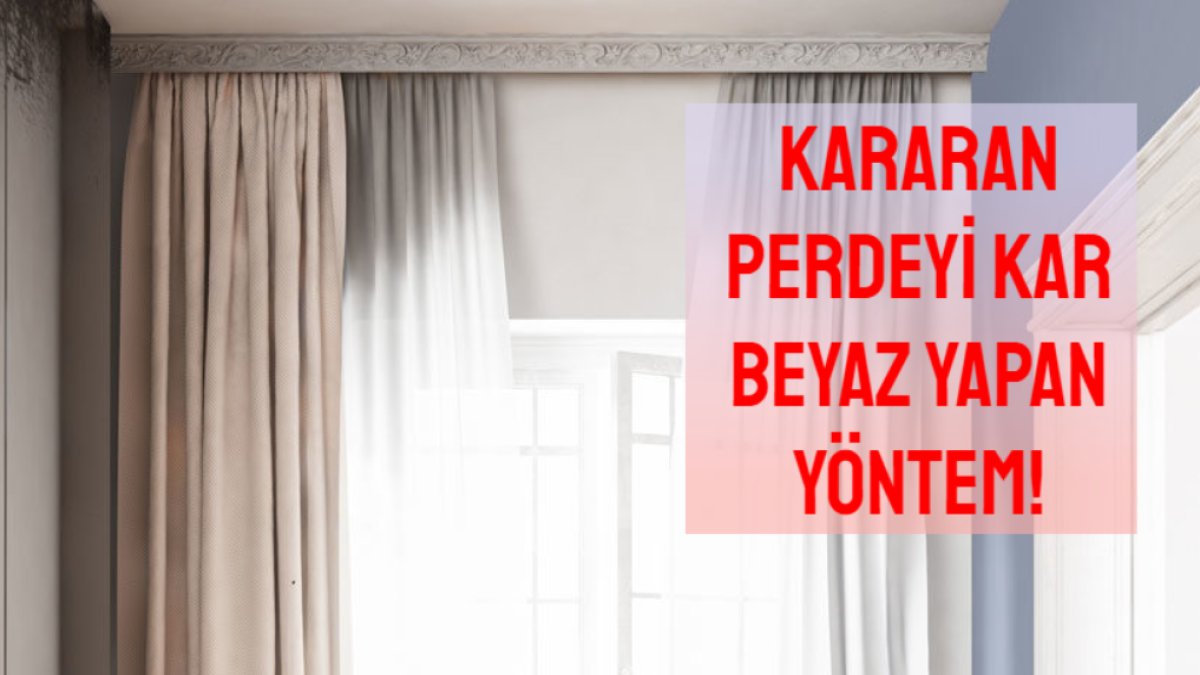 Kaloriferden kararan perdeleri kar gibi yapıyor! Yıkarken deterjan gözüne bir kaşık ekleyin